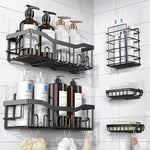 Adhesive Shower Caddy – 5 Pack Stainless Steel Bathroom & Kitchen Organizer