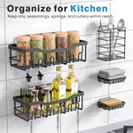 Adhesive Shower Caddy – 5 Pack Stainless Steel Bathroom & Kitchen Organizer