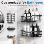 Adhesive Shower Caddy – 5 Pack Stainless Steel Bathroom & Kitchen Organizer