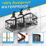 Adhesive Shower Caddy – 5 Pack Stainless Steel Bathroom & Kitchen Organizer